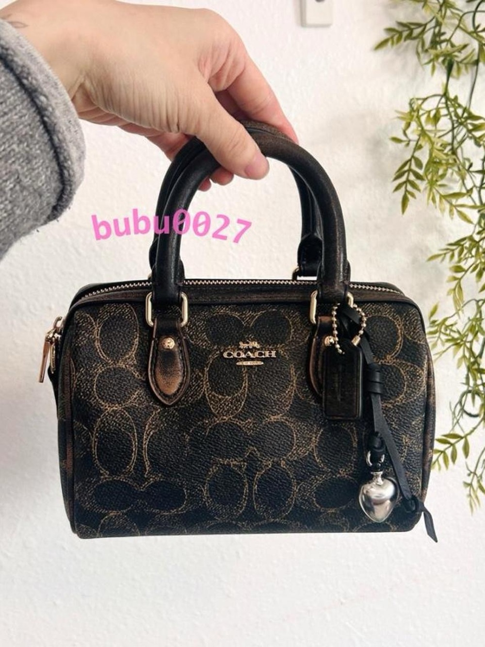 NWT🪐Coach Mini Rowan Crossbody Bag
In Loved Signature Canvas With Charms CDY29